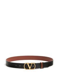 VALENTINO GARAVANI Valentino Garavani Men Cintura Reversibile Vlogo Signature In Vitello Lucido 30 Mm