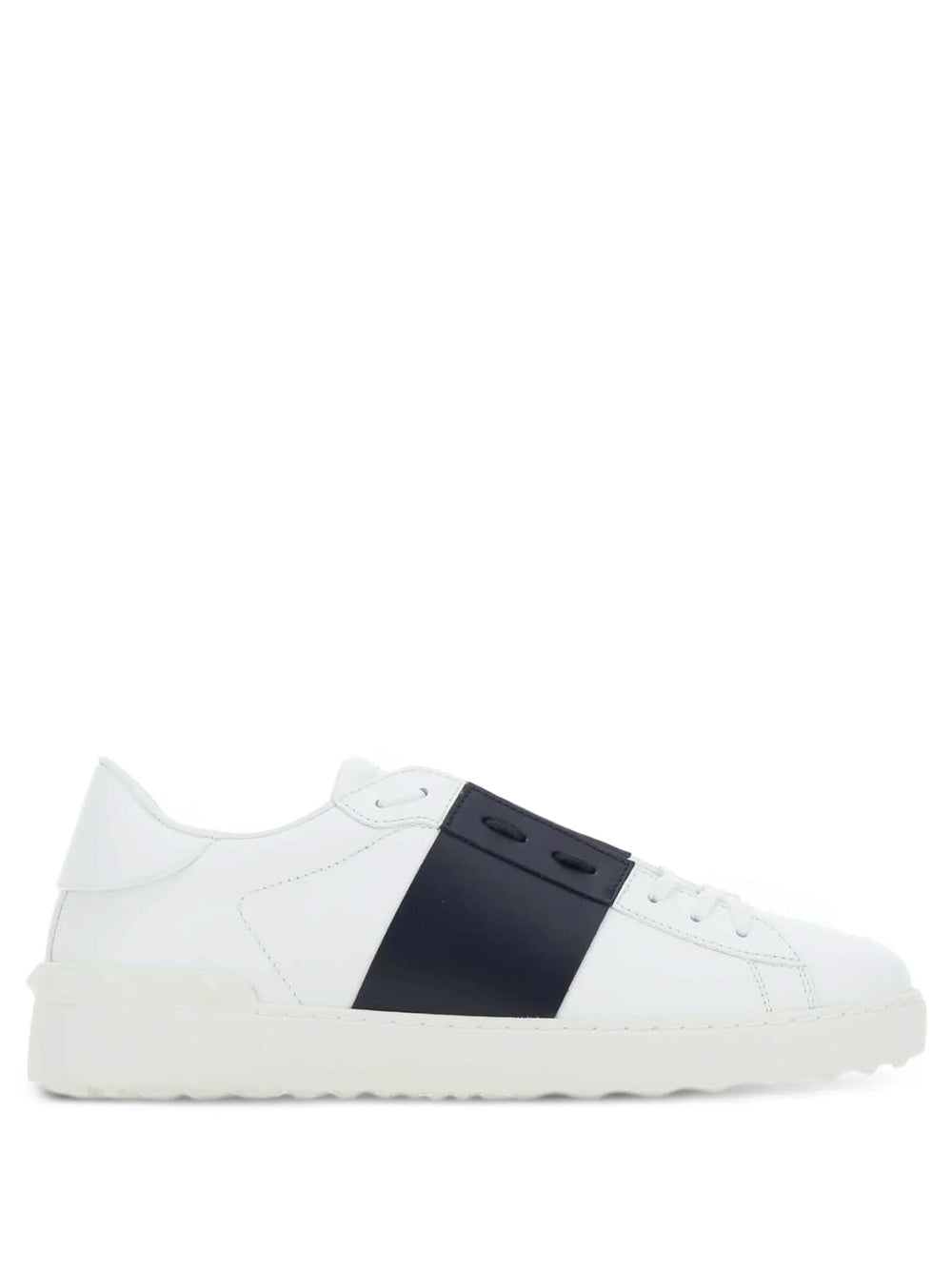VALENTINO GARAVANI Open Leather Sneakers With Contrast Band And Stud Details Women