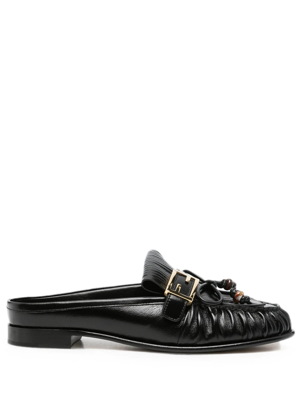 FENDI Baguette Leather Sabots Women