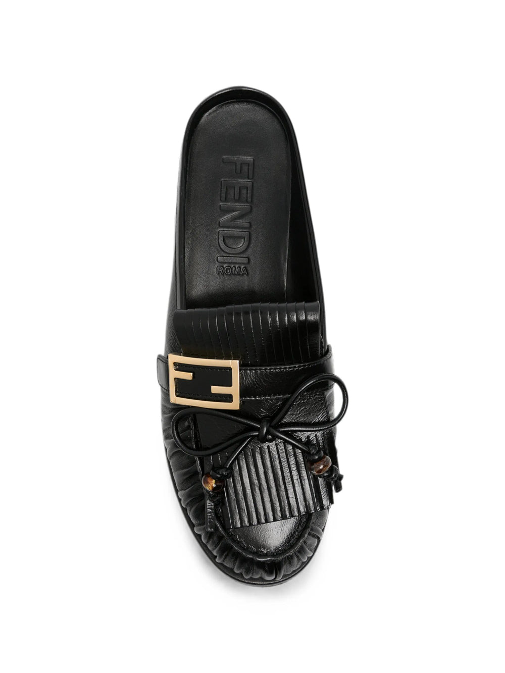 FENDI Baguette Leather Sabots Women