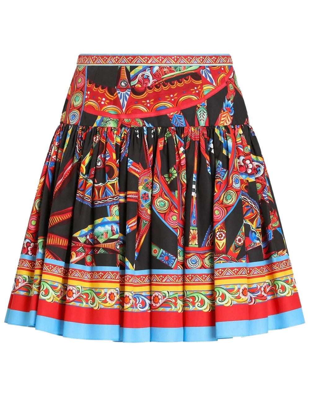DOLCE & GABBANA Minigonna In Popeline Stampa Carretto Women