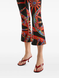 Dolce & Gabbana Women Pantaloni In Seta Stampa Carretto