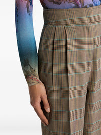 Etro Women Pantaloni In Lana Stretch Con Motivo Principe Di Galles