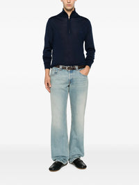 ETRO Etro Men Fuji Knitted Quarter Zip Jumper