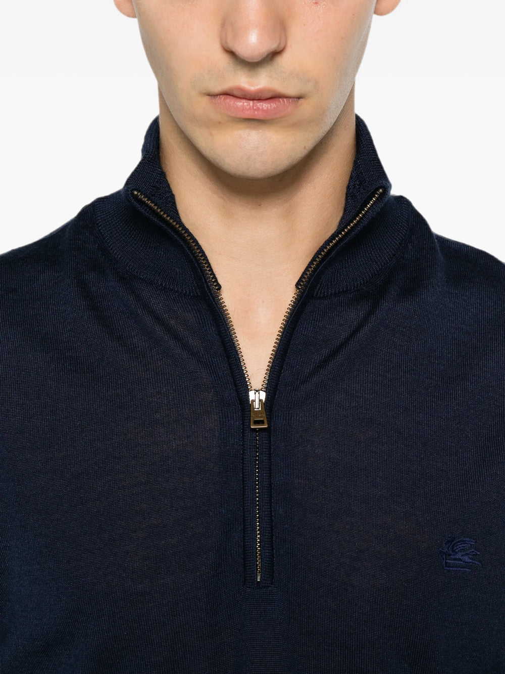ETRO Etro Men Fuji Knitted Quarter Zip Jumper