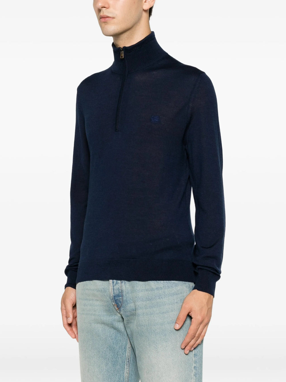 ETRO Etro Men Fuji Knitted Quarter Zip Jumper
