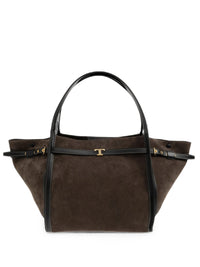 TOD`S Borsa Shopping T Signature In Pelle Scamosciata Media Women