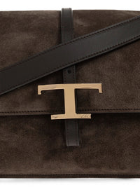 Tod's Women Borsa Flap T Timeless In Pelle Scamosciata Piccola