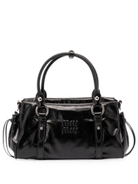 Miu Miu Women Glossy Leather Handbag