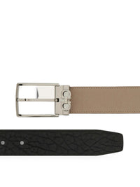 FERRAGAMO Ferragamo Men Reversible And Adjustable Belt With Rectangular Buckle