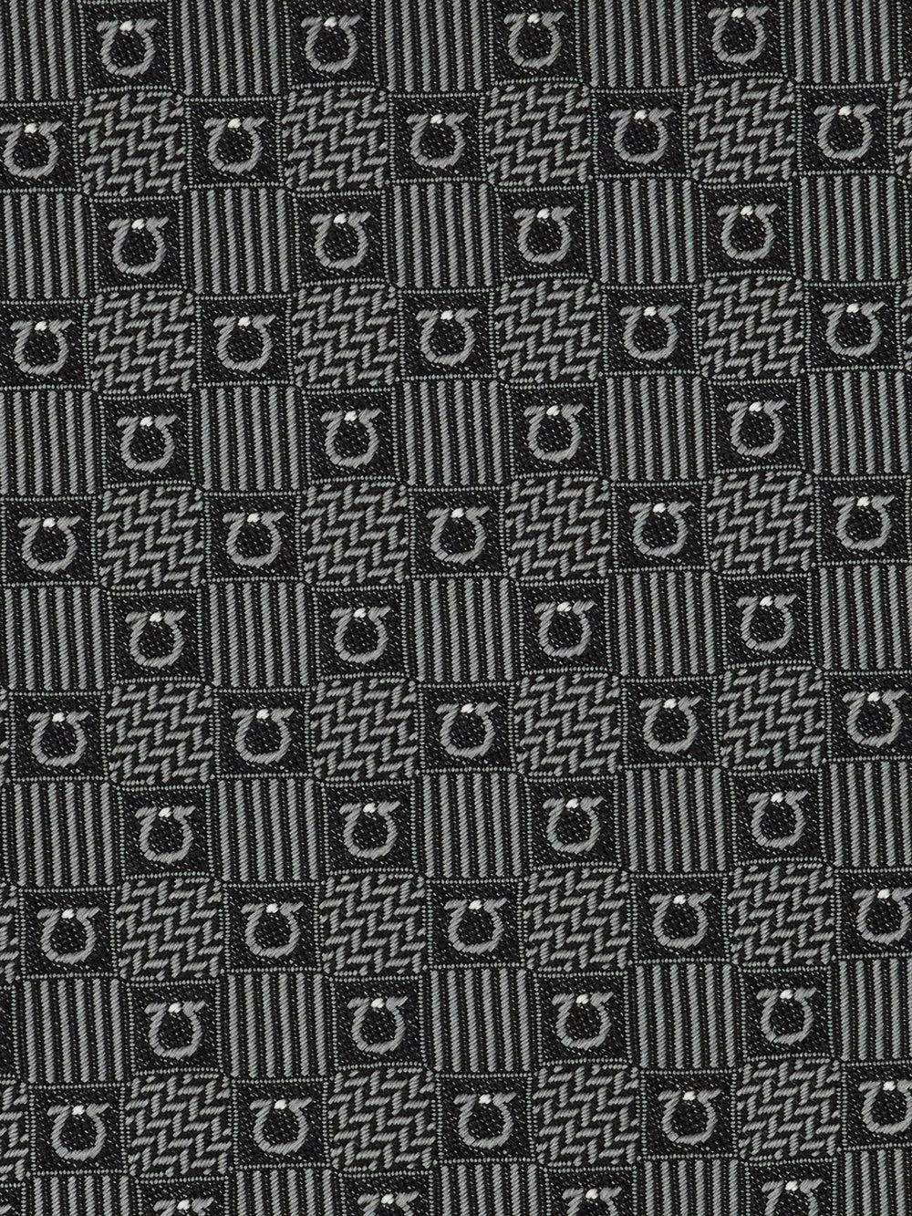 FERRAGAMO Gancini Silk Jacquard Tie Women