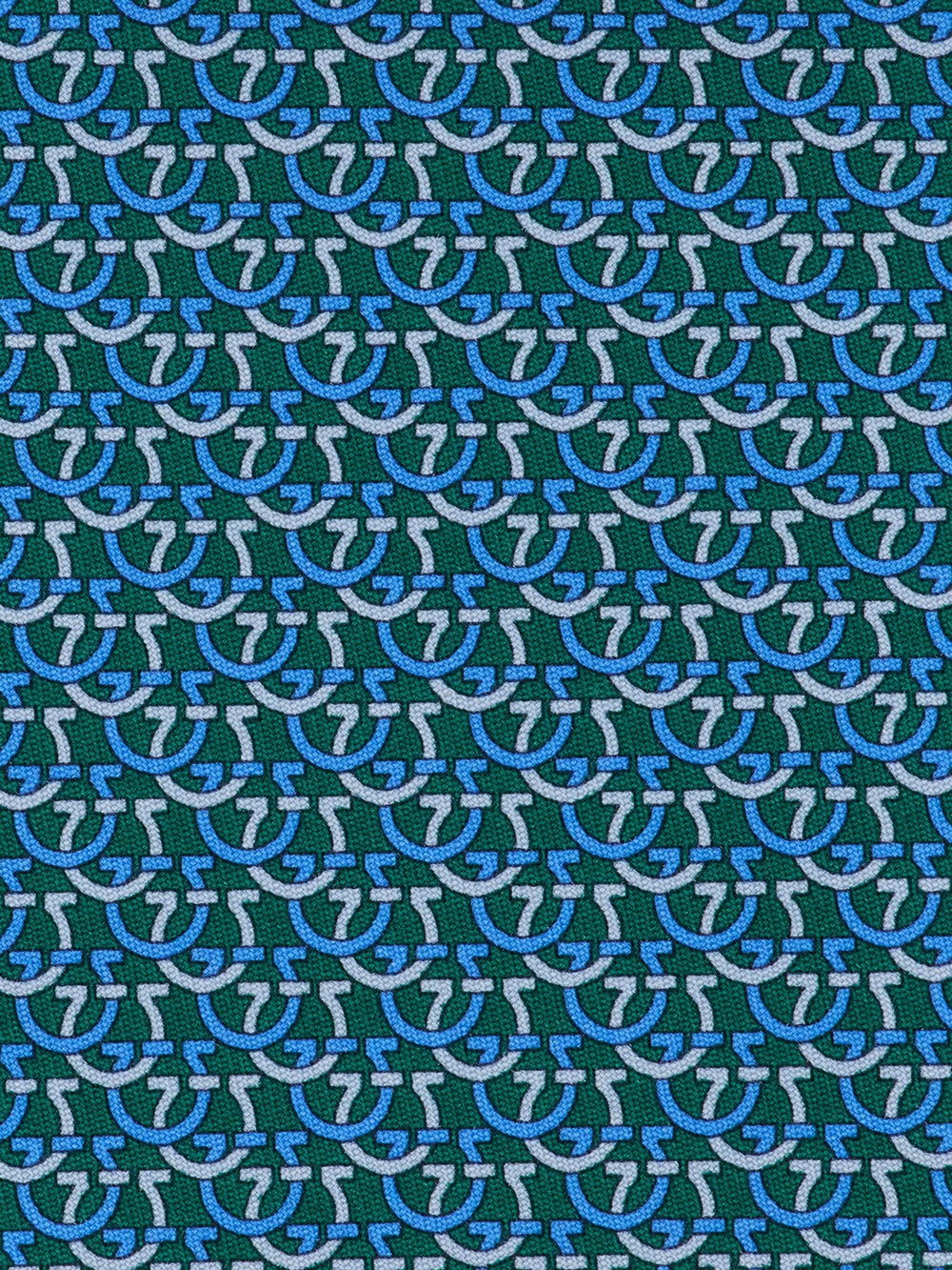 FERRAGAMO Gancini Links Print Silk Tie Women