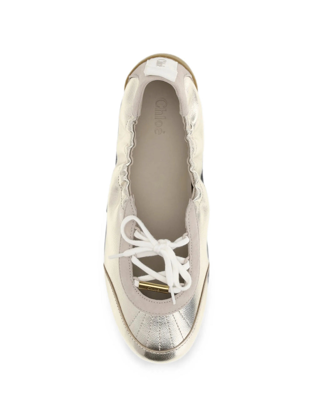 CHLOE Chloe Women Kick Ballet Sneakers In Metallic Nappa Leather