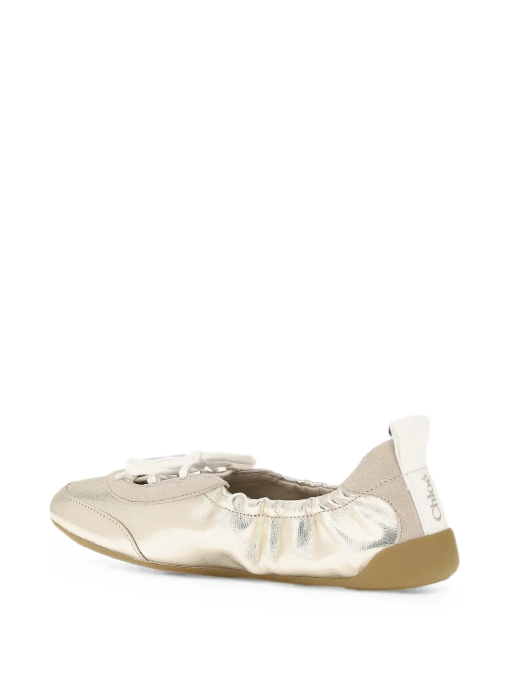 CHLOE Chloe Women Kick Ballet Sneakers In Metallic Nappa Leather
