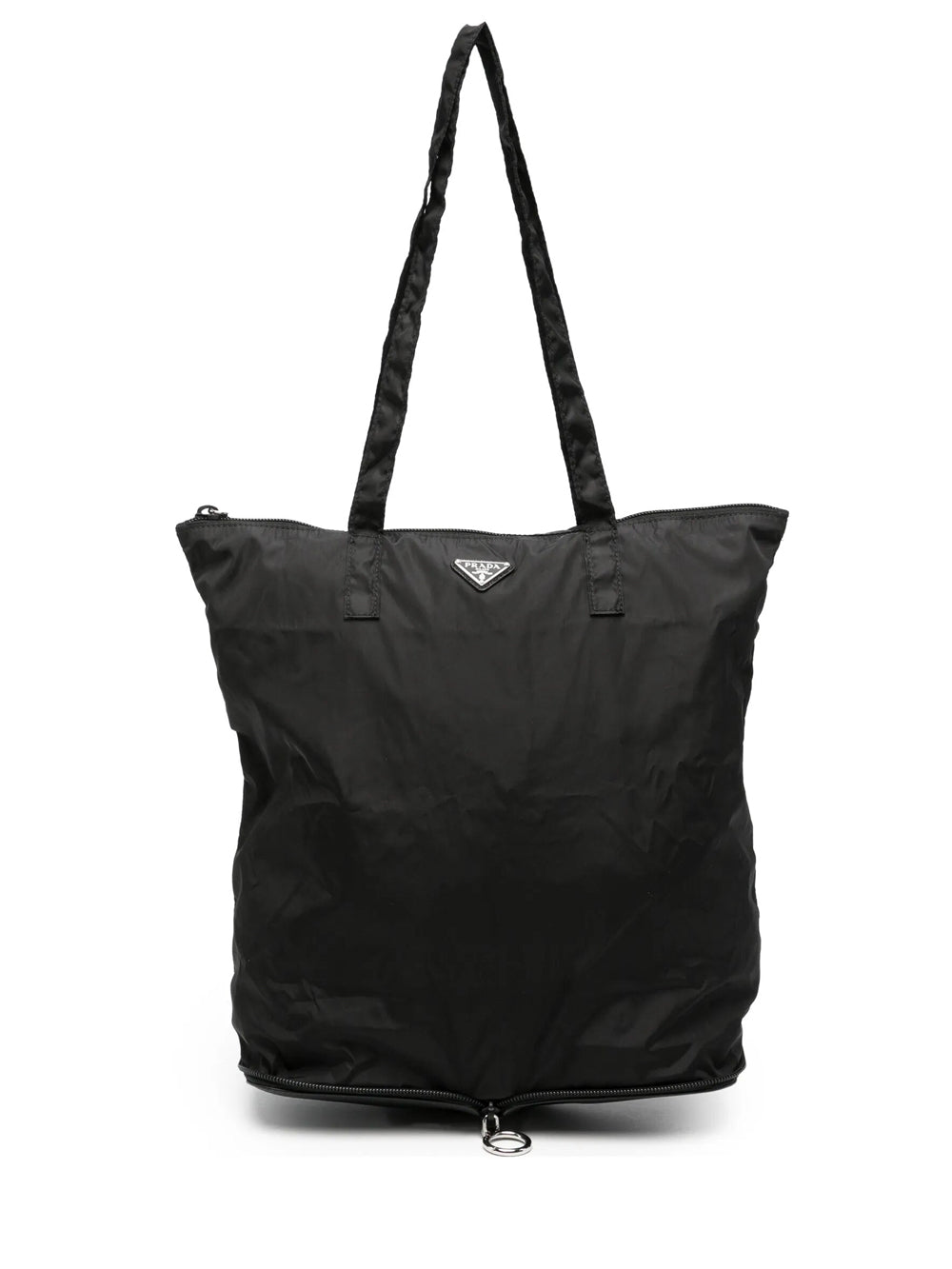 Prada Women Nylon Tote Bag With Saffiano Leather Case
