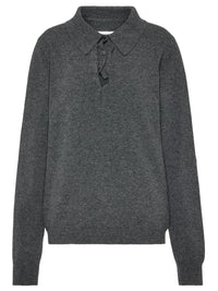 MAISON MARGIELA Maison Margiela Women Draped Collar Wool Polo Sweater
