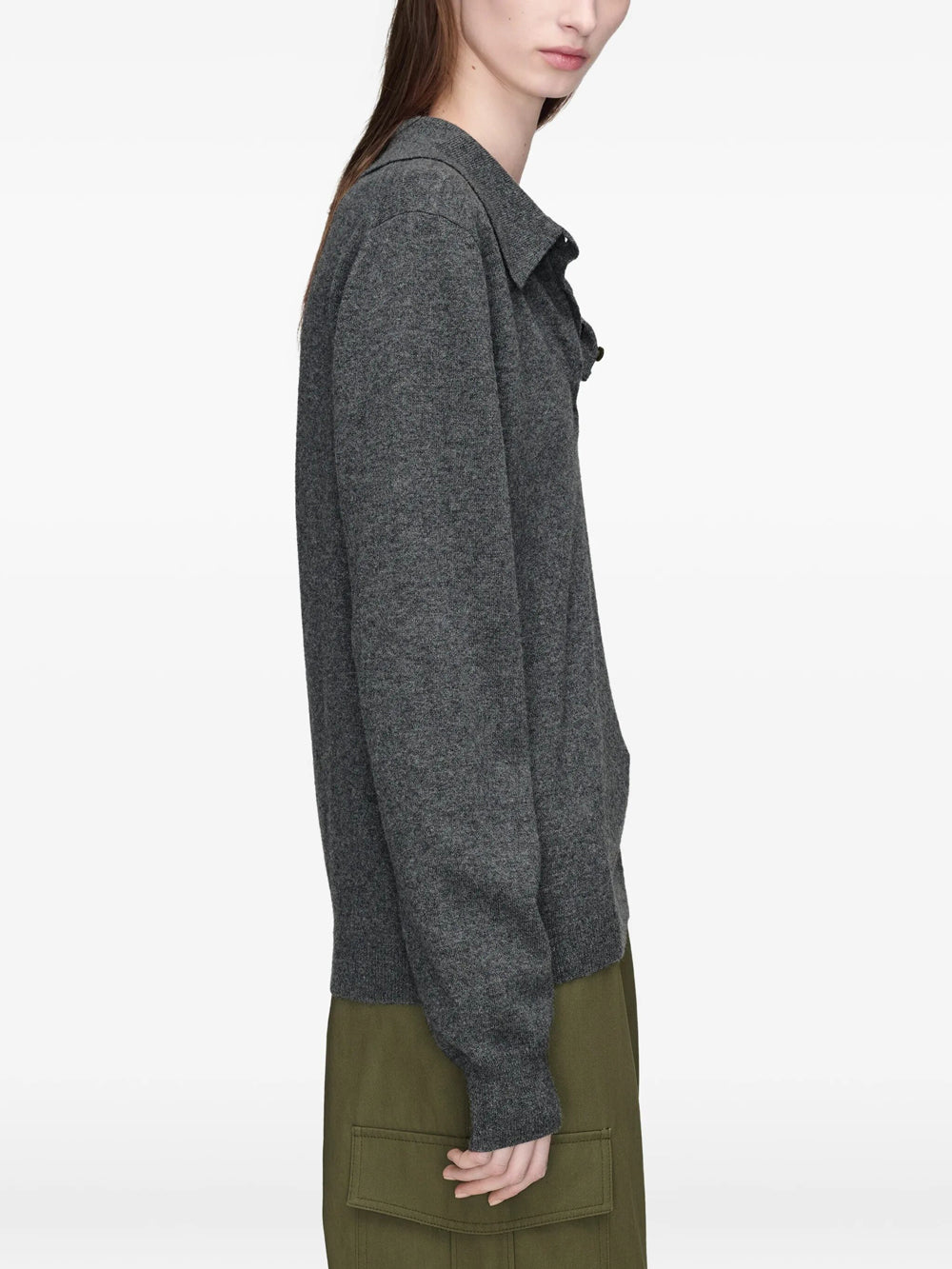 MAISON MARGIELA Maison Margiela Women Draped Collar Wool Polo Sweater