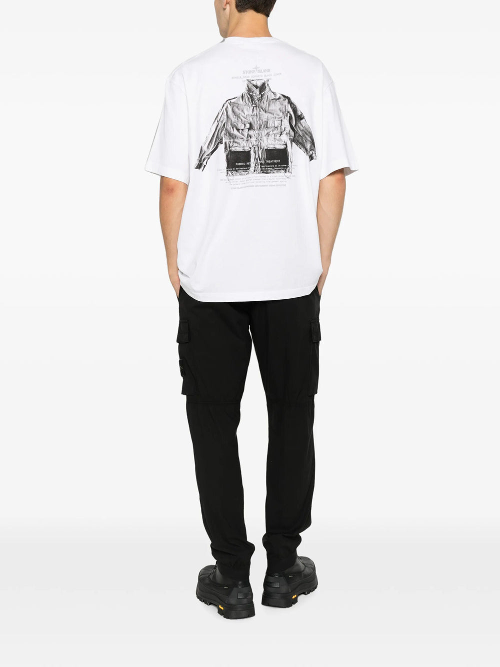 Stone Island Men Regular Fit T-Shirt With `Archivio` Print