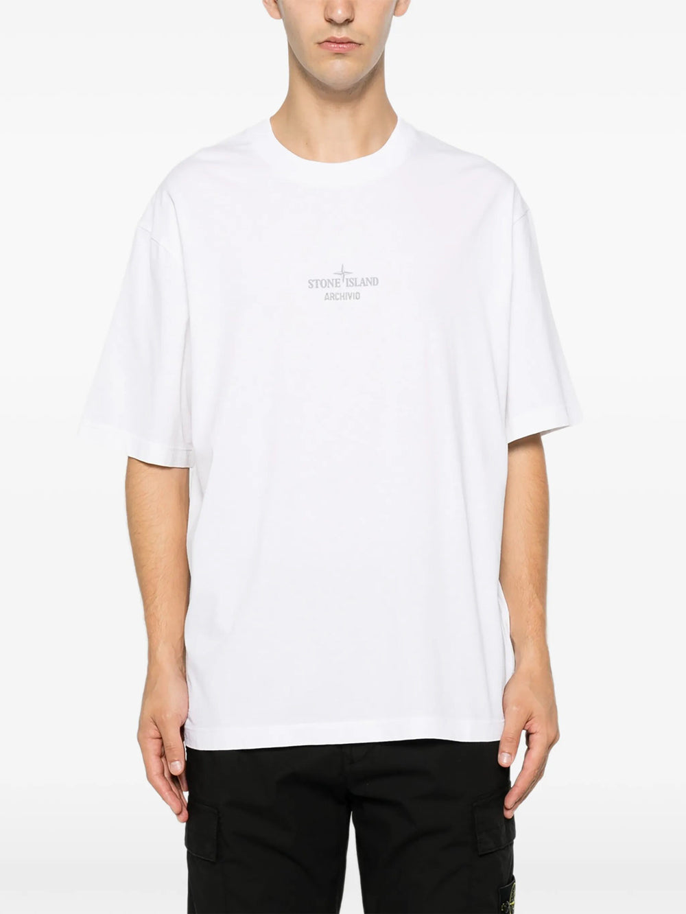Stone Island Men Regular Fit T-Shirt With `Archivio` Print