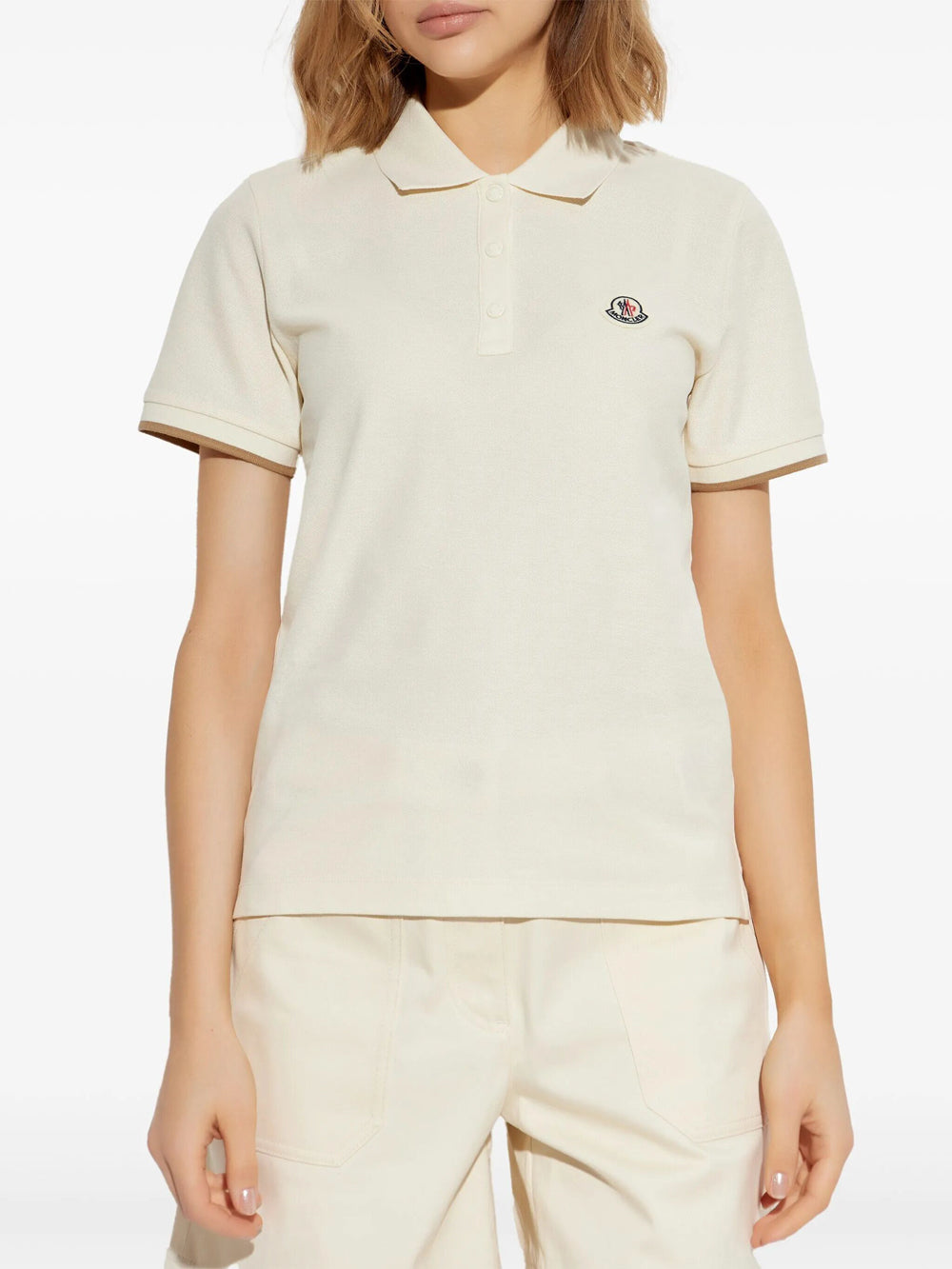 MONCLER Moncler Women Piqué Polo Shirt With Logo Patch
