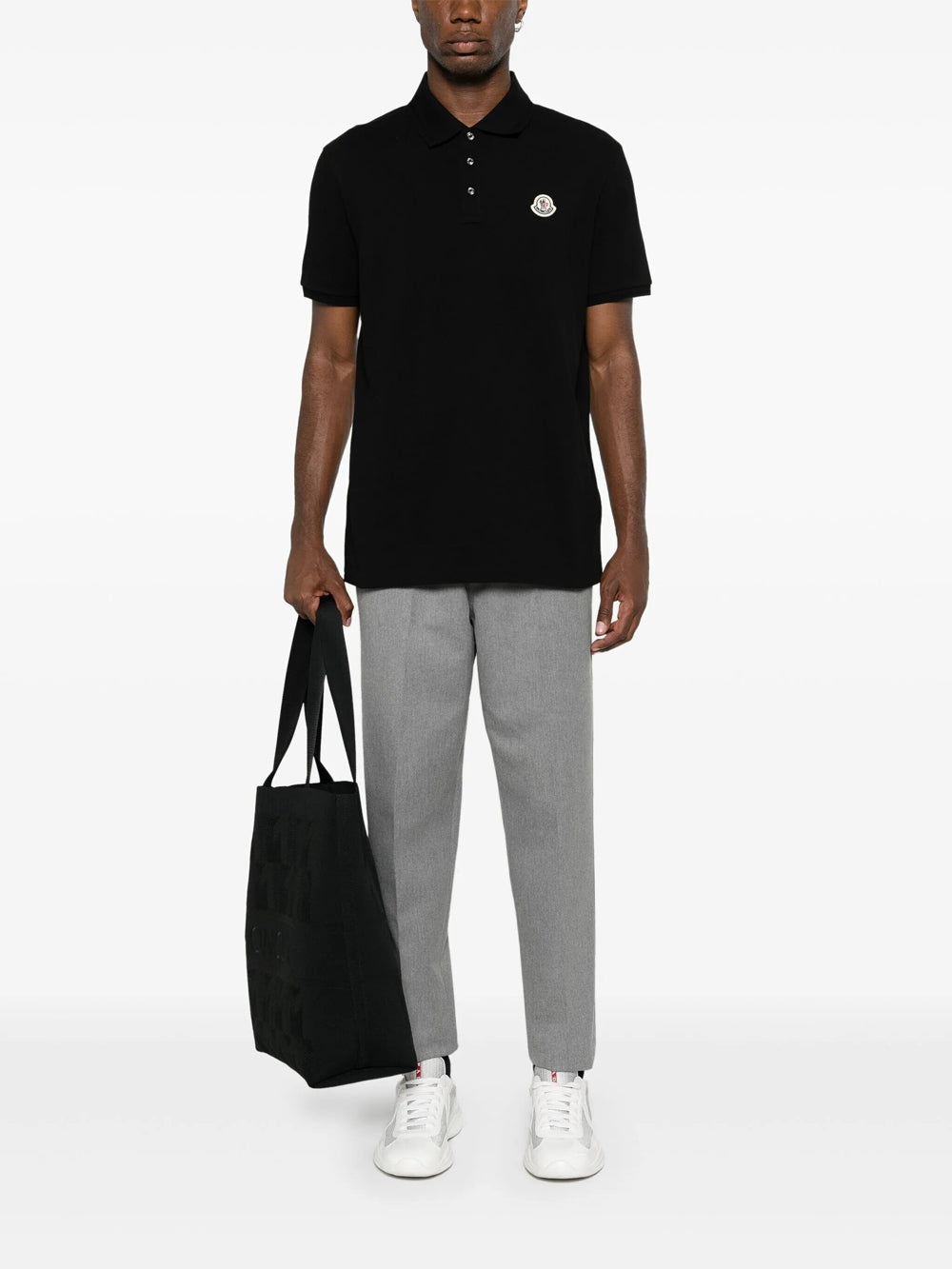 MONCLER Moncler Men Polo In Cotone Piqué Con Patch Logato