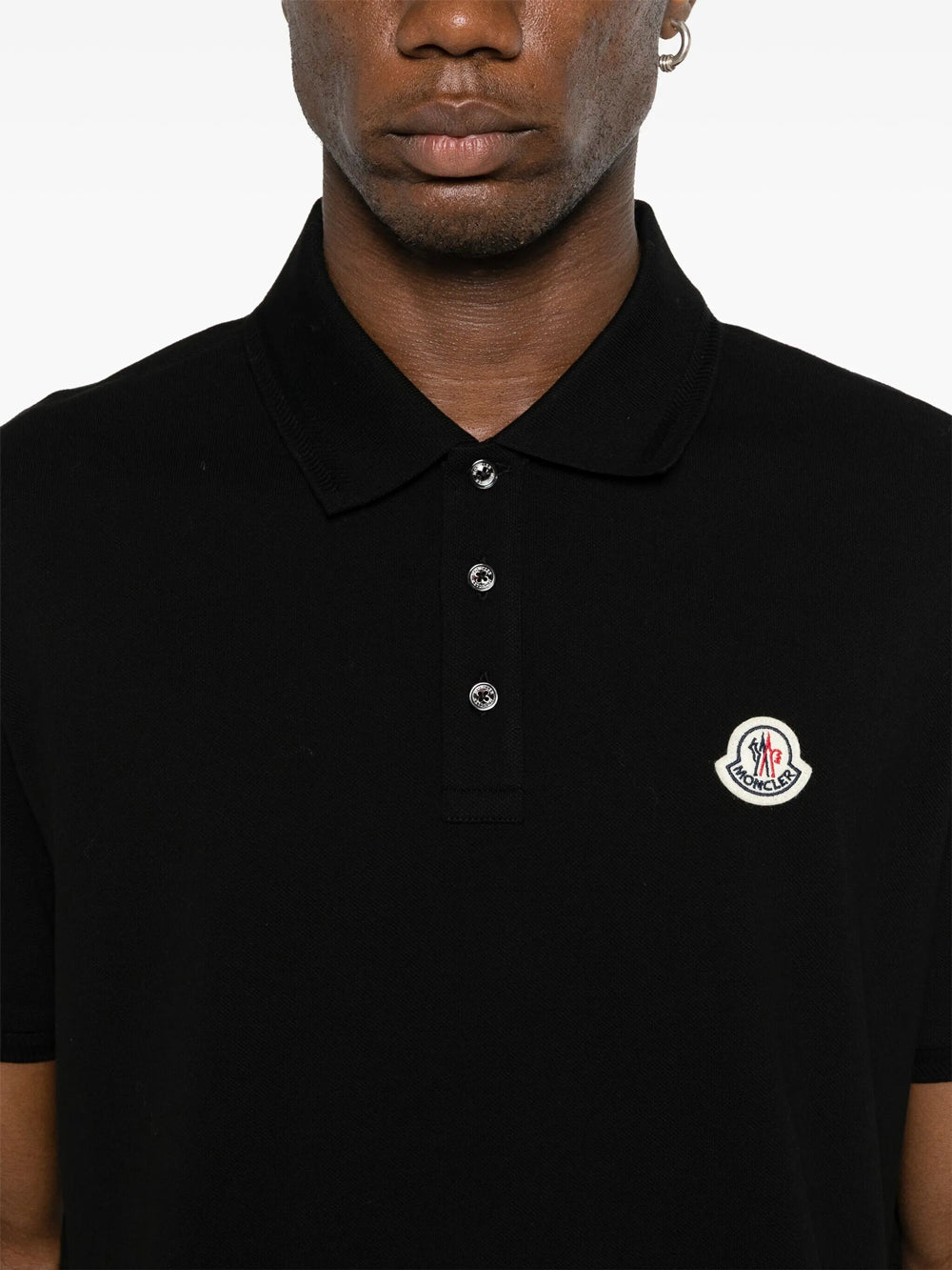 MONCLER Moncler Men Polo In Cotone Piqué Con Patch Logato