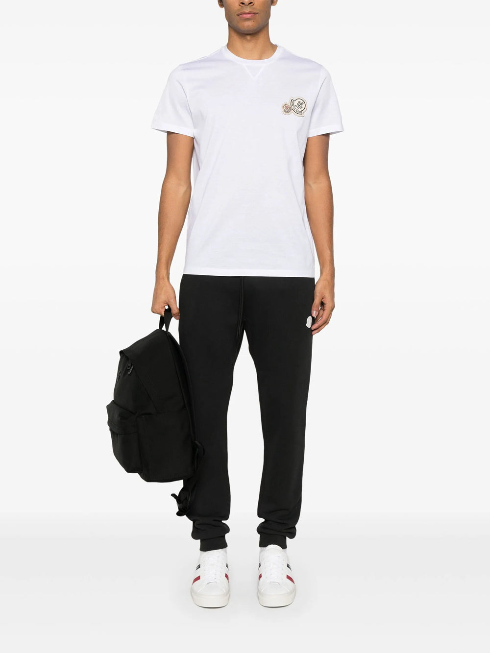 Moncler Men Double Logo Patch Cotton T-Shirt