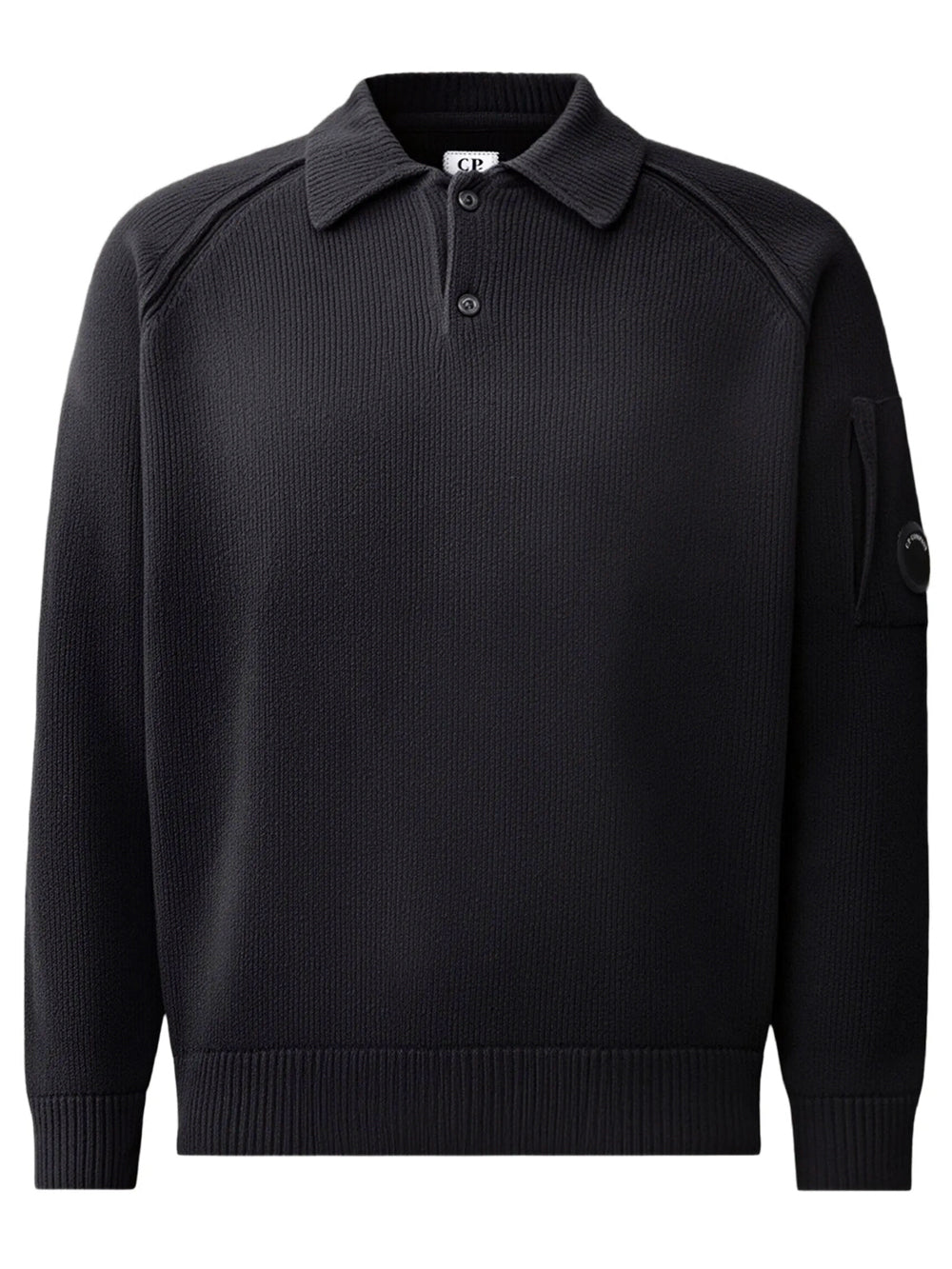 C.P. Company Men Lens-Detail Ribbed Polo Shirt