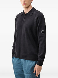 C.P. Company Men Lens-Detail Ribbed Polo Shirt