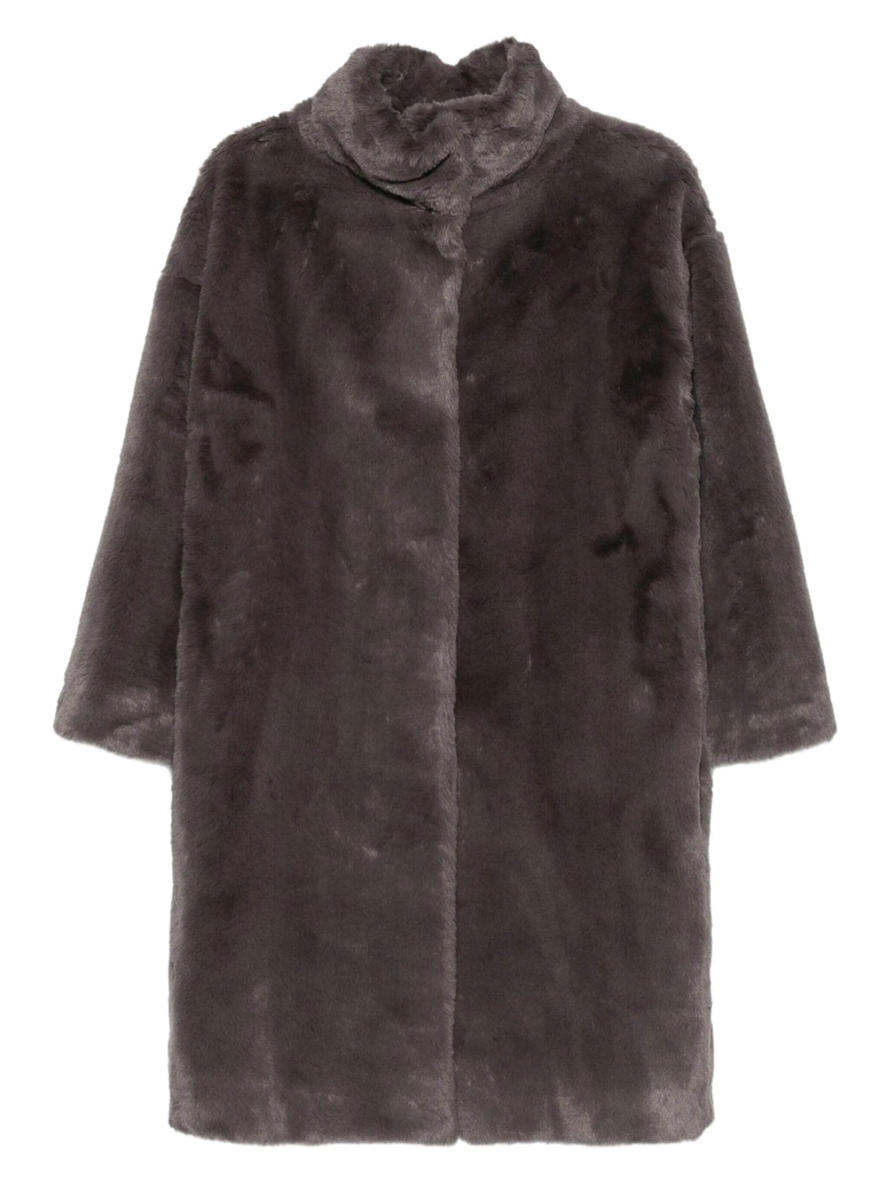 HERNO High-Neck Faux-Fur Coat Women