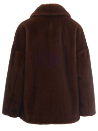 HERNO Faux-Fur Patch-Pocket Short Coat Women