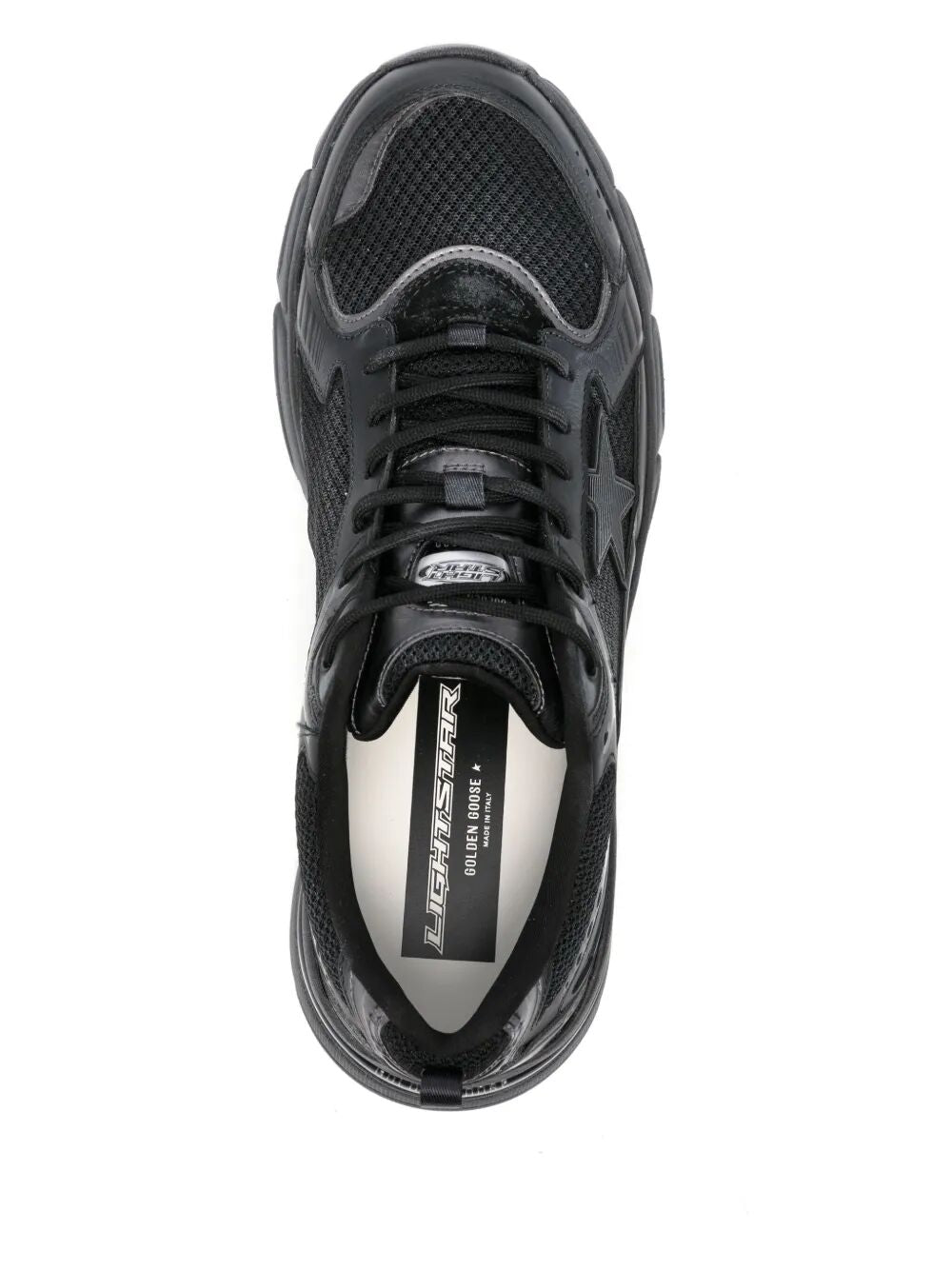Golden Goose Men Leather And Mesh Lightstar Sneakers