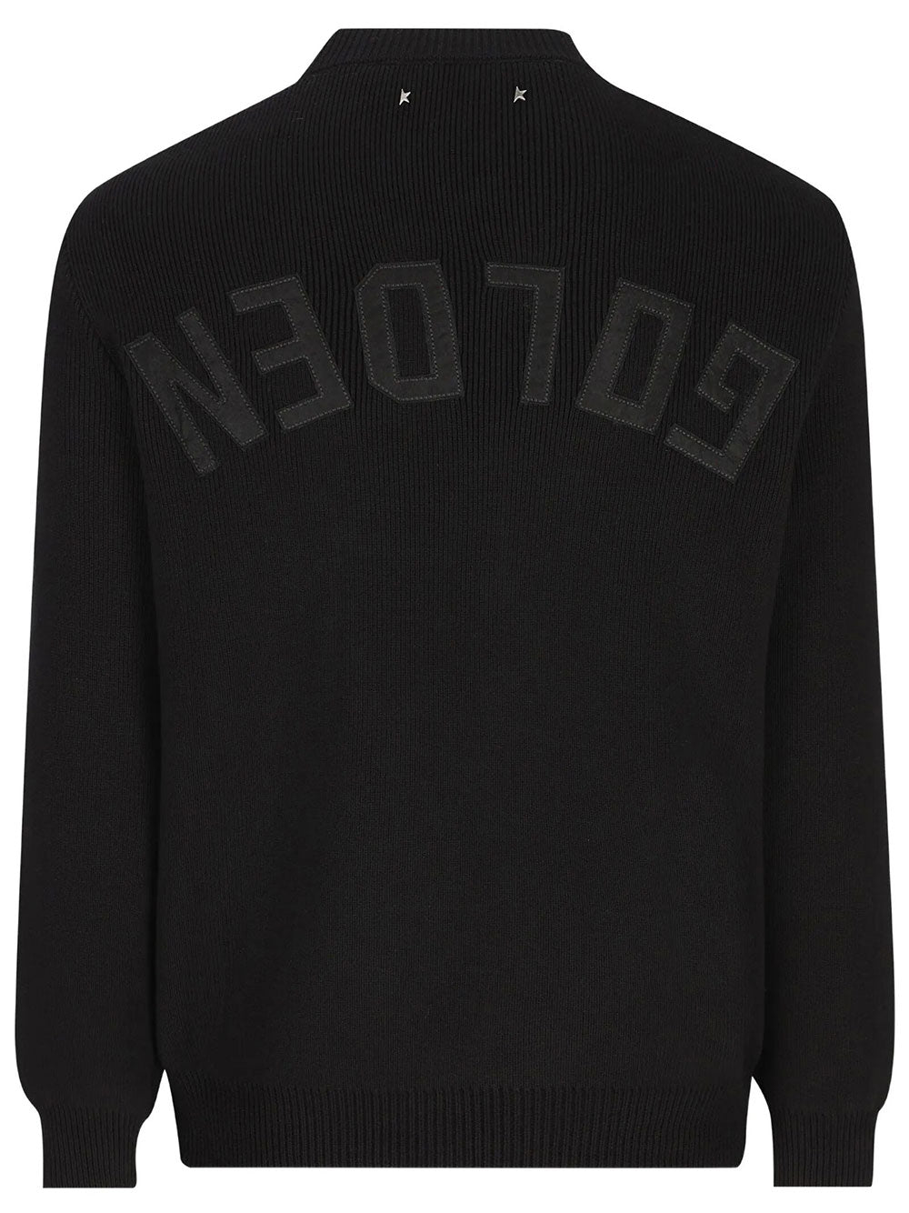 GOLDEN GOOSE Maglia Regular Fit A Costine Con Patch Logo Sul Retro Women