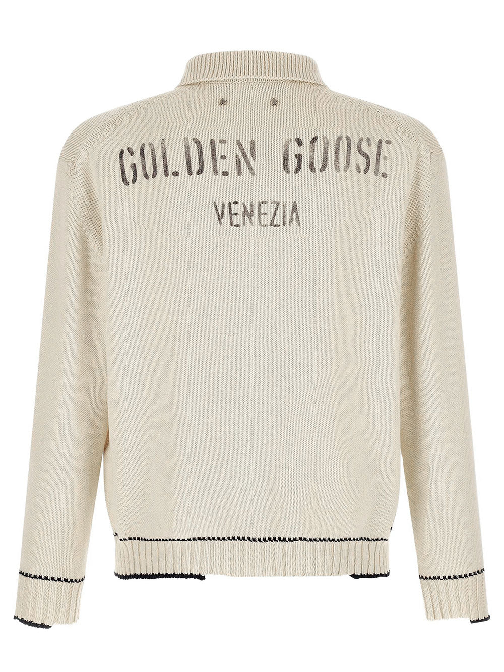 GOLDEN GOOSE Polo In Cotone Con Bordi A Contrasto Women