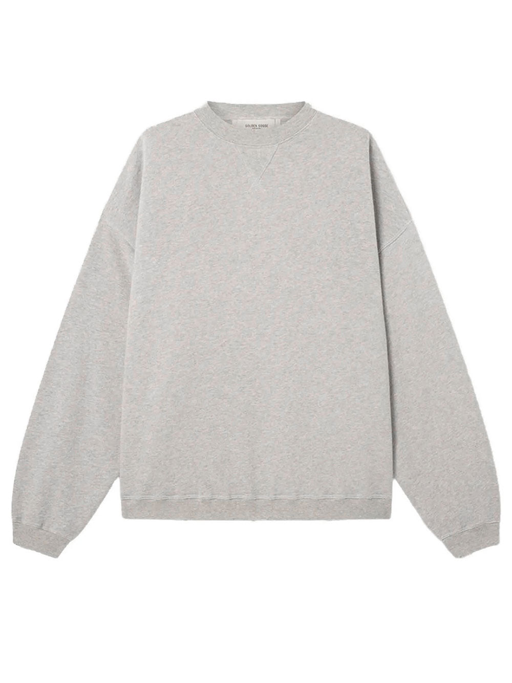 GOLDEN GOOSE Felpa Unisex In Cotone Grigio Mélange Con Logo Women