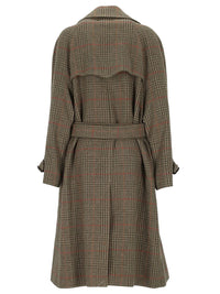 GOLDEN GOOSE Cappotto Doppiopetto Roxanne In Lana Con Motivo A Quadri Women