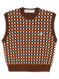 GOLDEN GOOSE Golden Goose Women Gilet Roby In Maglia Di Lana A Scacchi