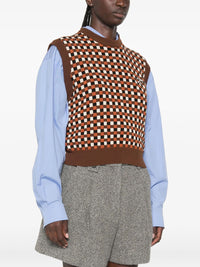 GOLDEN GOOSE Golden Goose Women Gilet Roby In Maglia Di Lana A Scacchi