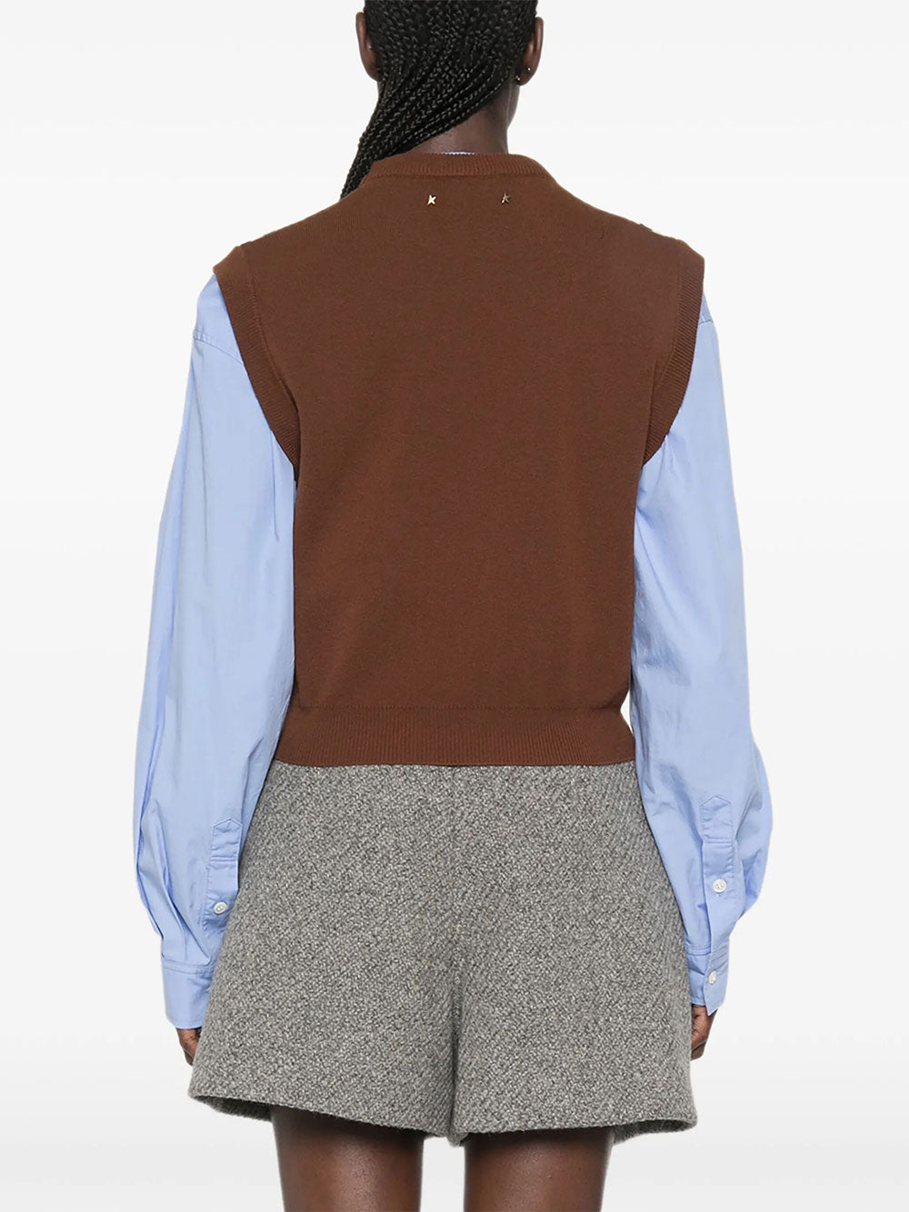 GOLDEN GOOSE Golden Goose Women Gilet Roby In Maglia Di Lana A Scacchi