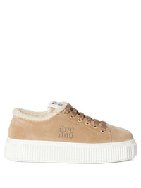 MIUMIU Sneakers In Pelle Scamosciata E Montone Women