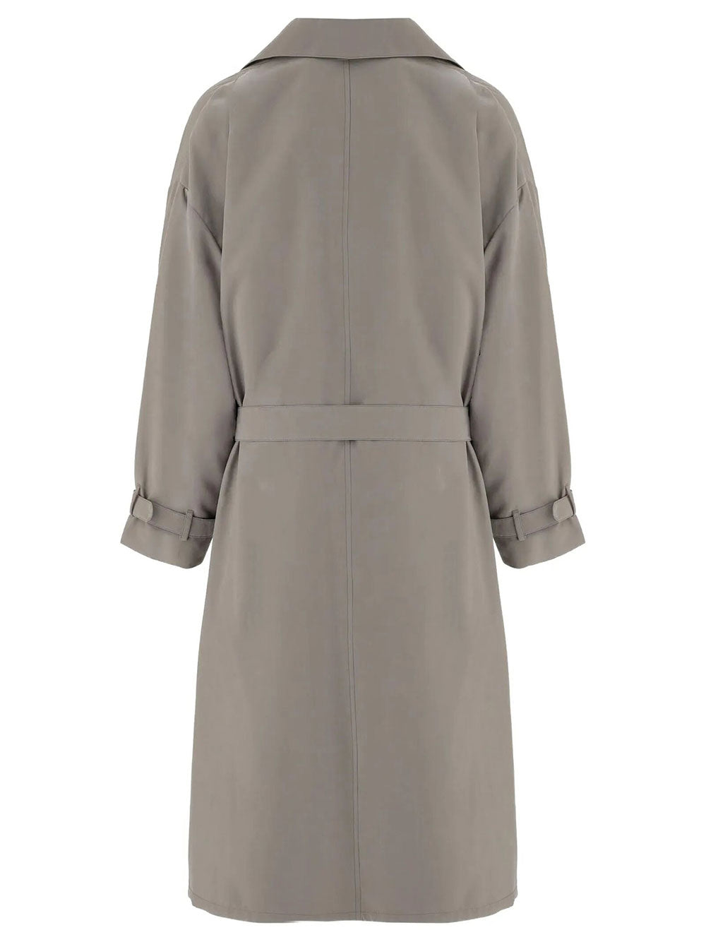 Giorgio Armani Men Trench Doppiopetto Over In Rasetto Effetto Pelle