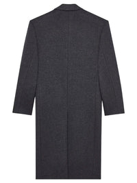 Saint Laurent Men Cappotto In Feltro Di Lana Pettinata Double-Face