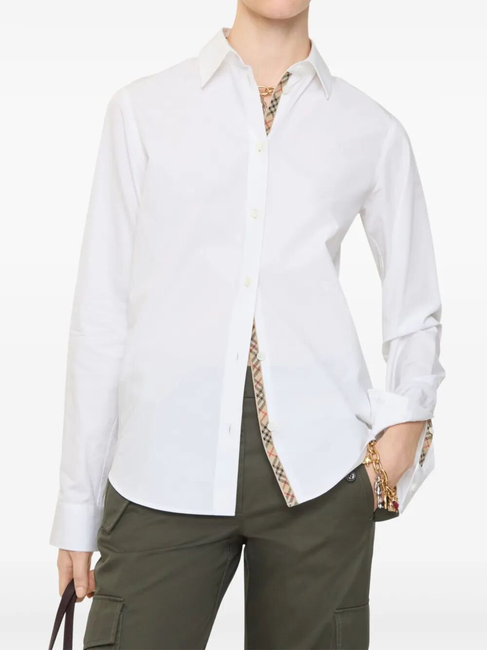BURBERRY Burberry Women Regular Fit Cotton Poplin Formal Shirt