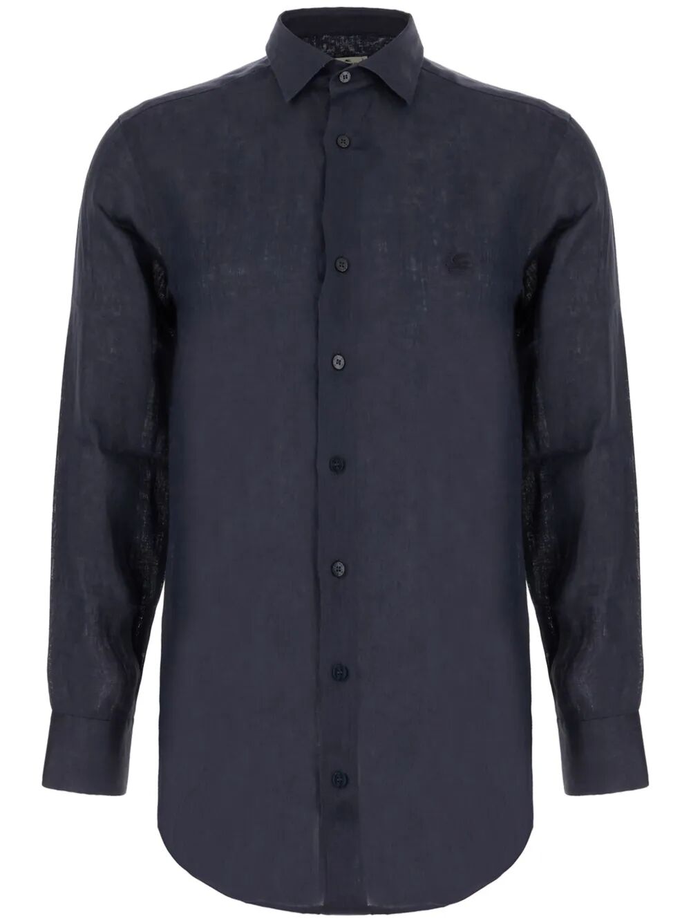 ETRO Linen Shirt With Pegaso Embroidery Women