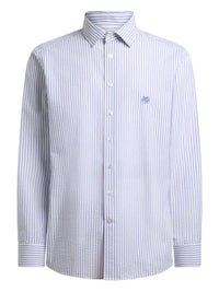 ETRO Etro Men Striped Cotton Seersucker Shirt