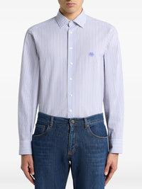 ETRO Etro Men Striped Cotton Seersucker Shirt