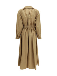 Max Mara Women Pedaggi Midi Dress In Cotton Poplin