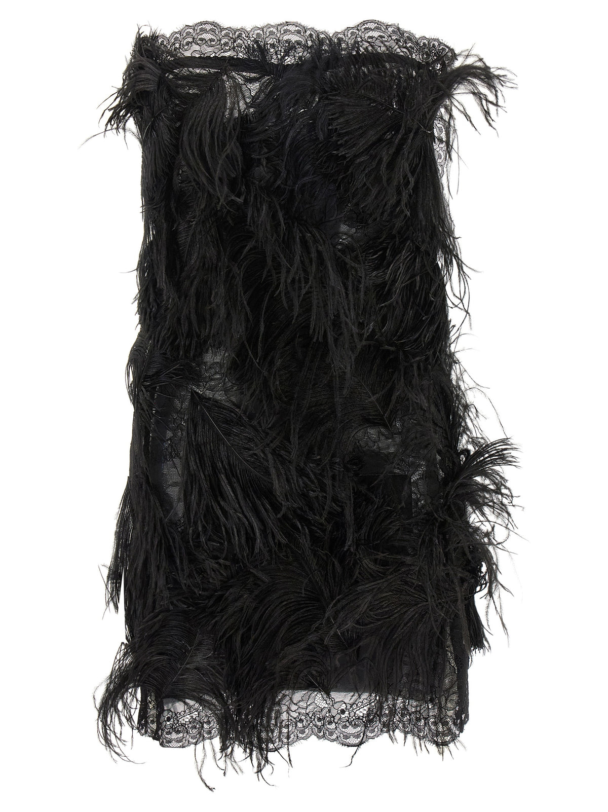 The Attico Women Lace And Feather Dress