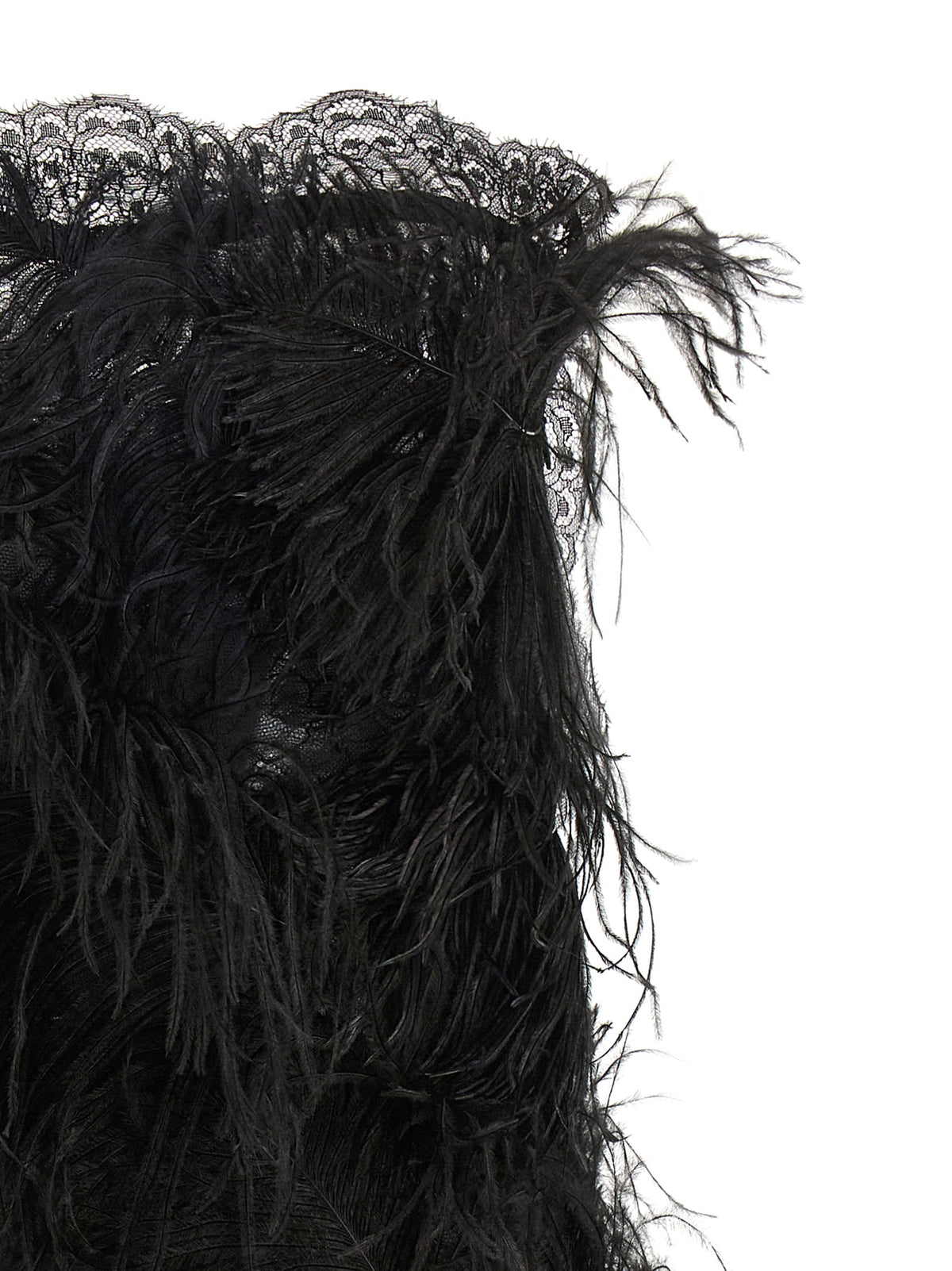 The Attico Women Lace And Feather Dress