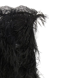 The Attico Women Lace And Feather Dress